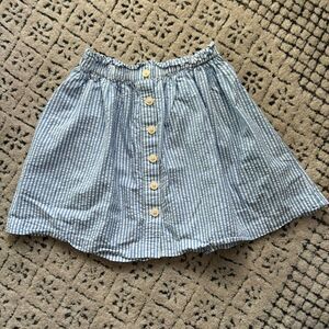 CrewCuts Seersucker Skirt Blue White Girls Size 12